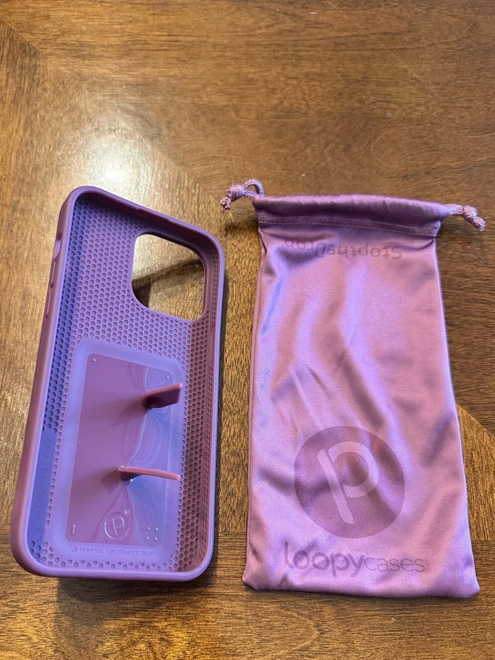Loopy iPhone 14 Pro Max - Dusty Plum Case and Matching Pouch